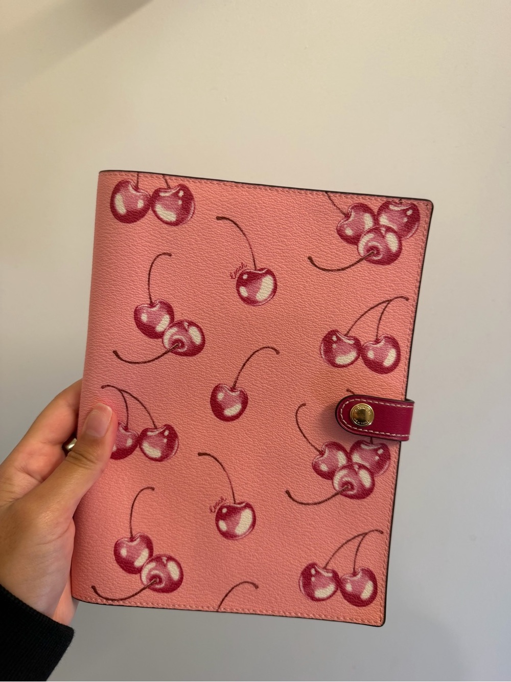 Coach Journal Cover Pink Cherries - Picture 2 of 5